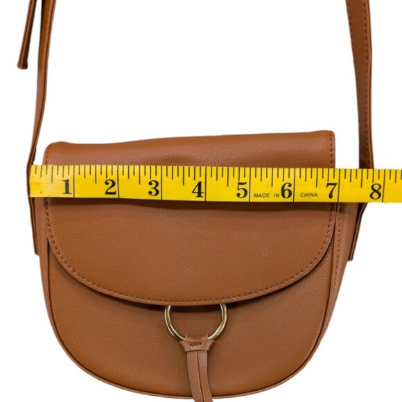 JJ Winters Ivy Crossbody Leather Bag Caramel Brown Purse Adjustable Strap - Picture 11 of 16